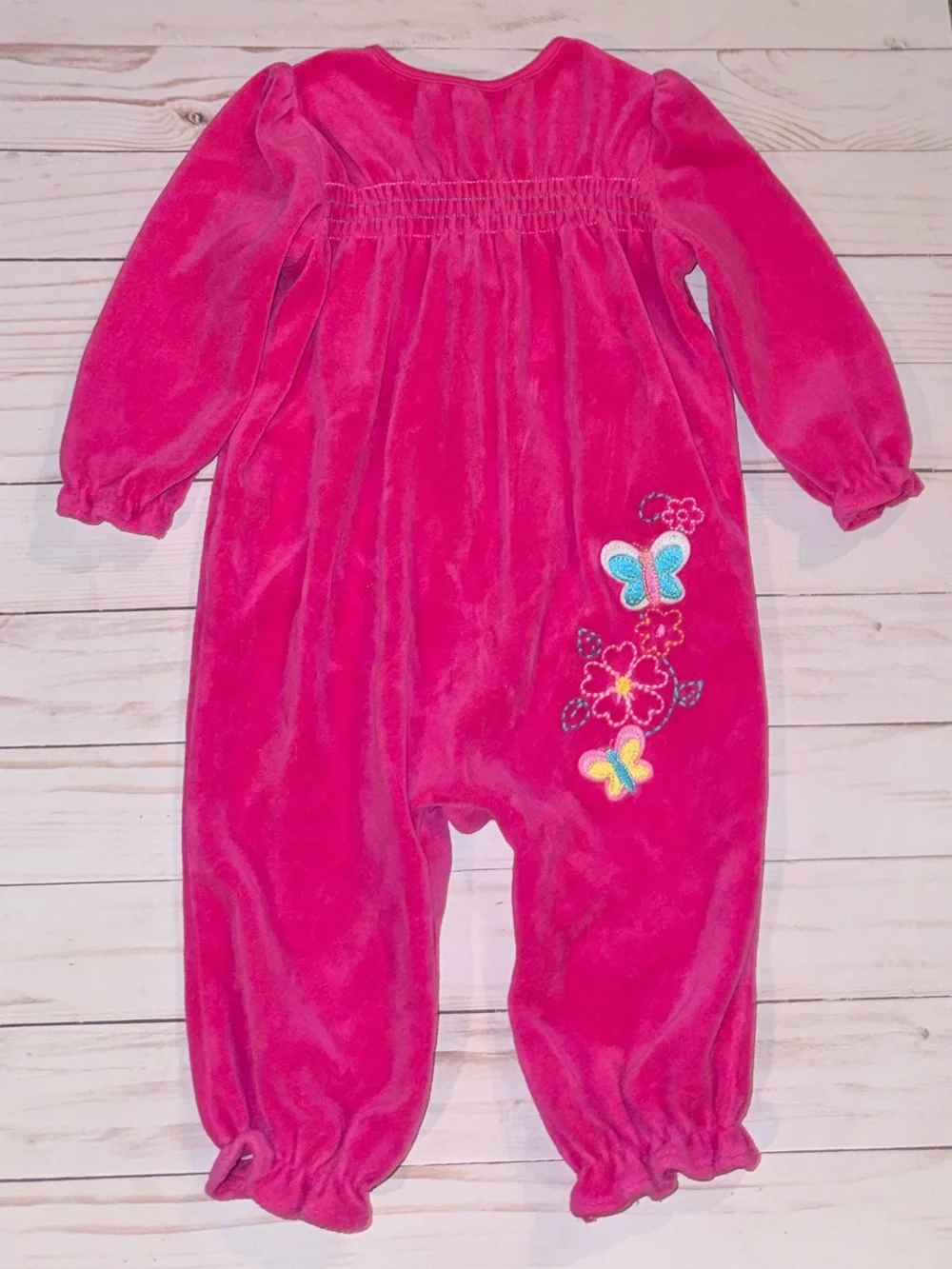Okie Dokie vintage velour romper